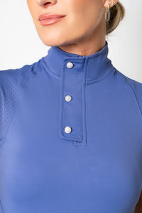 Madelyn Perforated Cool Tech Top (Blueberry)