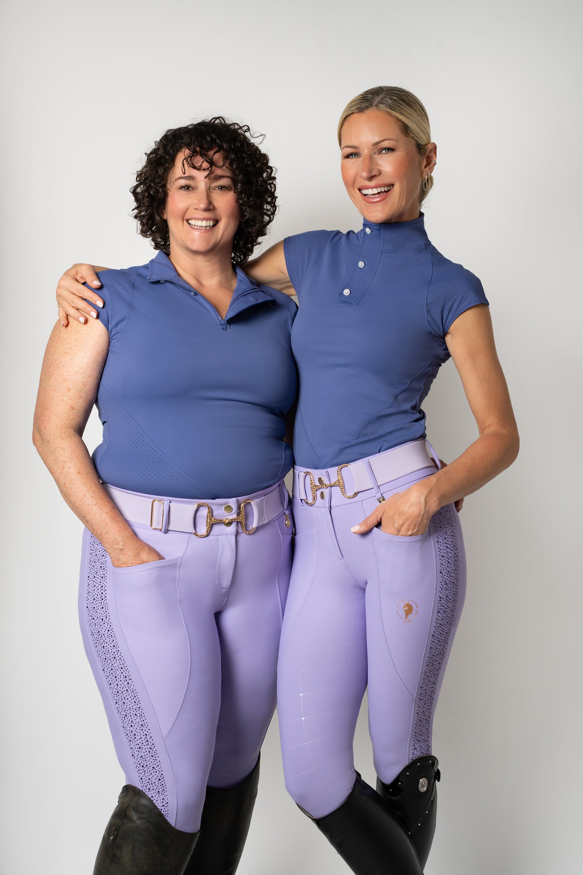 Madelyn Perforated Cool Tech Top (Blueberry)