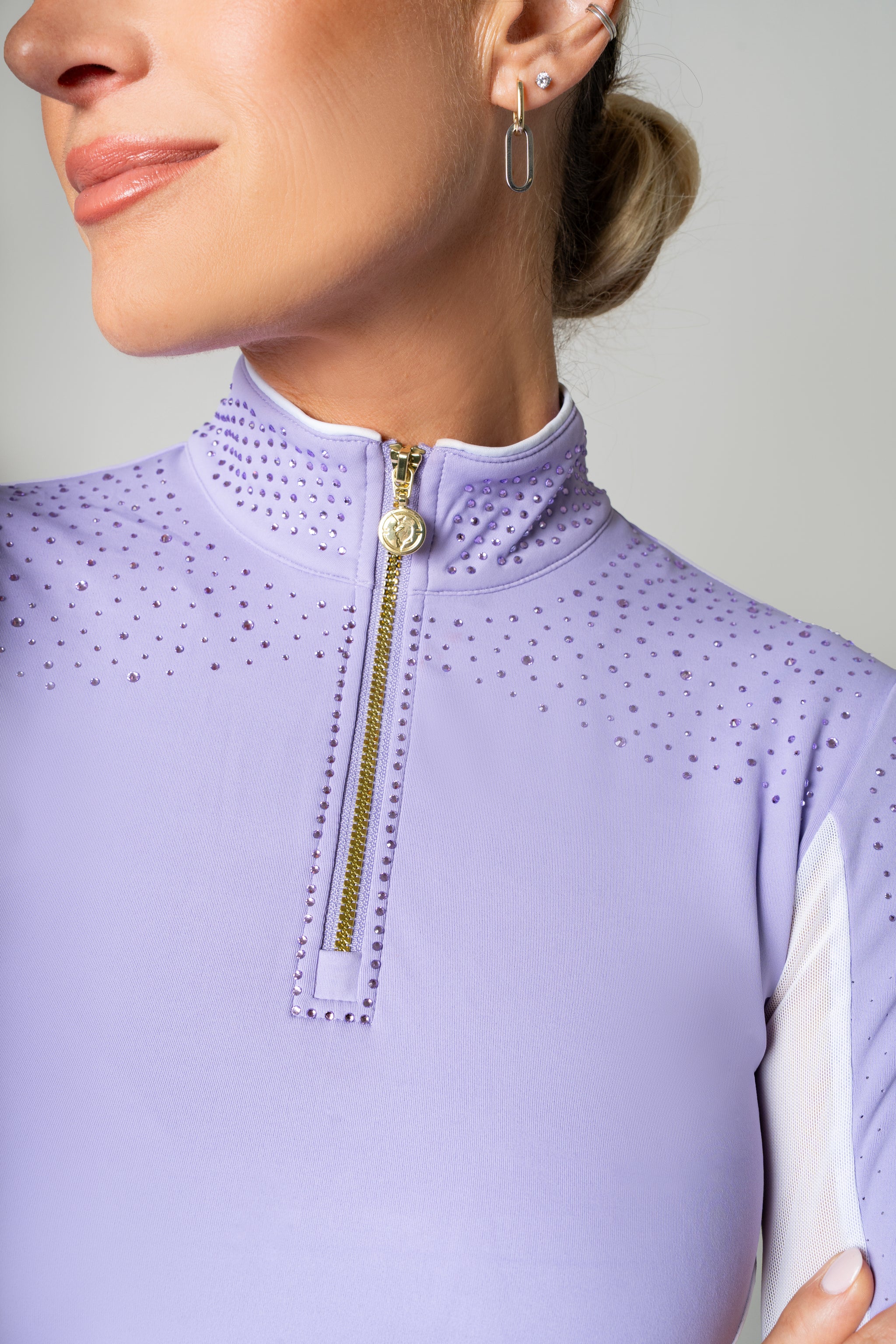 Perforated Dragon Luxe Top (Lilac Breeze)