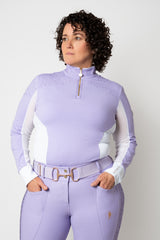 Perforated Dragon Luxe Top (Lilac Breeze)