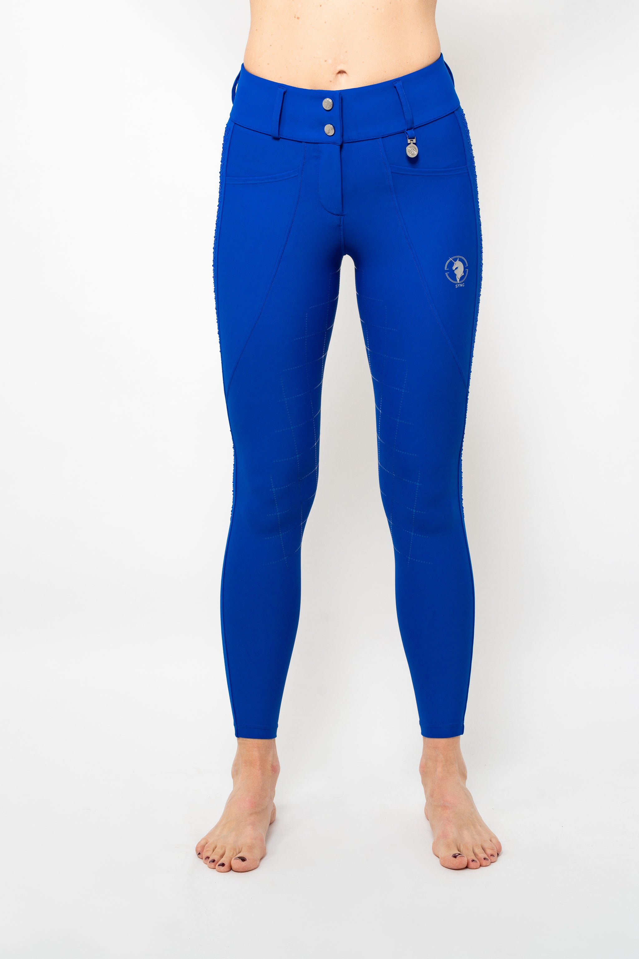 Dragon Rhinestone Full Seat Breeches (Royal Blue)
