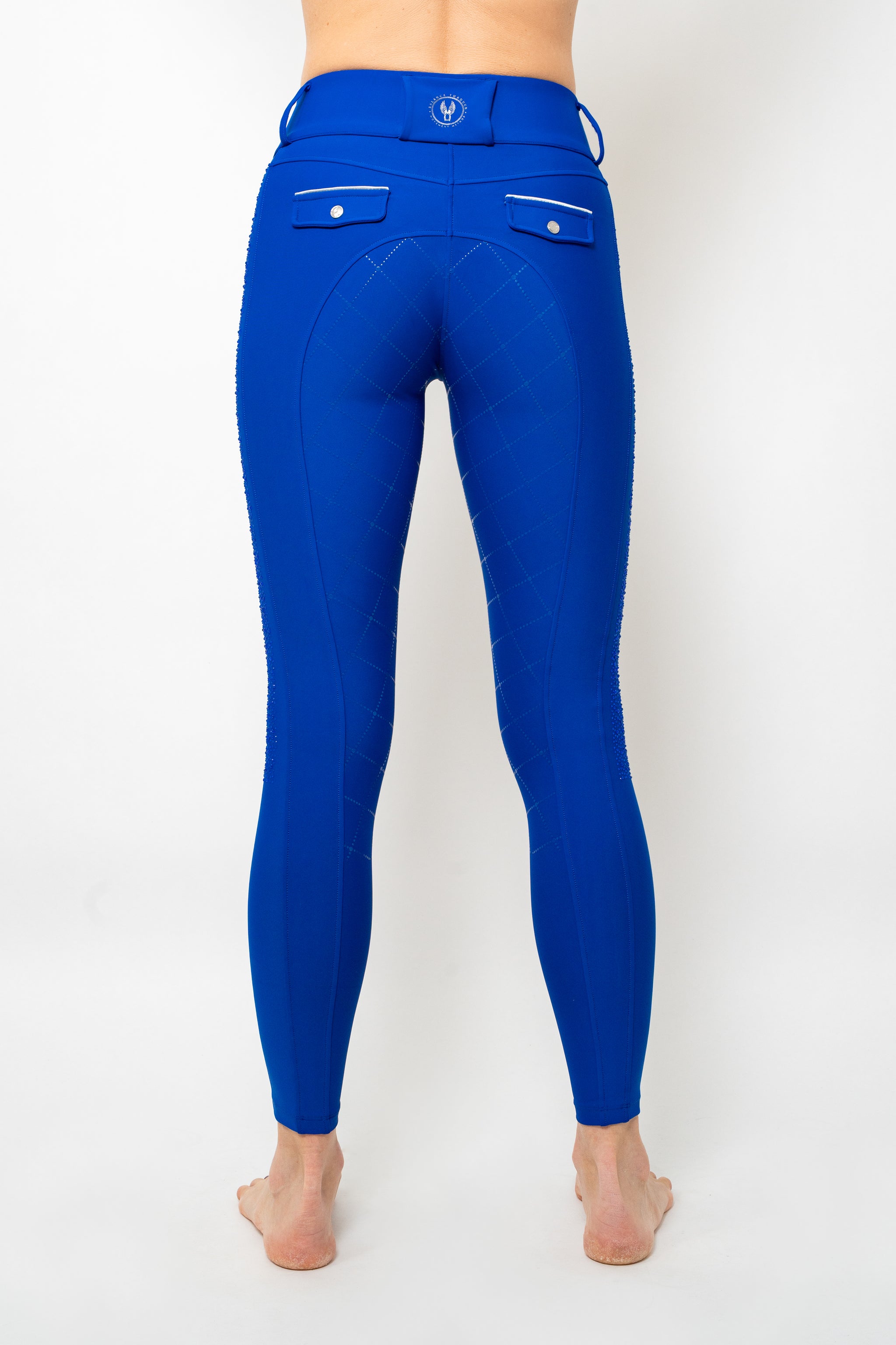 Dragon Rhinestone Full Seat Breeches (Royal Blue)