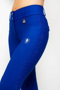 Dragon Rhinestone Full Seat Breeches (Royal Blue)