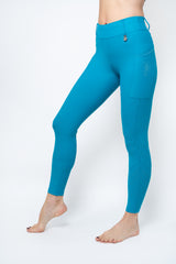 Perforated Cool Tech Pull-On Breeches - Teal