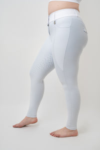 Dragon Rhinestone KNEE PATCH Breeches (White)