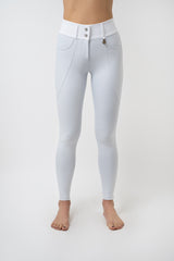 Dragon Rhinestone KNEE PATCH Breeches (White)
