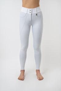 Dragon Rhinestone KNEE PATCH Breeches (White)