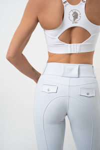 Dragon Rhinestone KNEE PATCH Breeches (White)