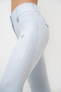 Dragon Rhinestone KNEE PATCH Breeches (White)