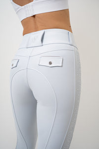 Dragon Rhinestone KNEE PATCH Breeches (White)