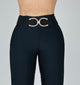 Black Flexi belt/Gold Horseshoe