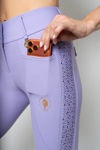 Dragon Rhinestone Full Seat Breeches (Lilac Breeze)