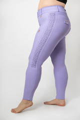 Dragon Rhinestone Full Seat Breeches (Lilac Breeze)
