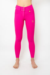 Dragon Rhinestone Full Seat Breeches (Hot Pink)