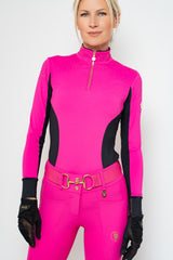 Perforated Dragon Luxe Top (Hot Pink)