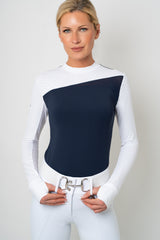 Perforated Cool Tech Chloe Top (Navy)