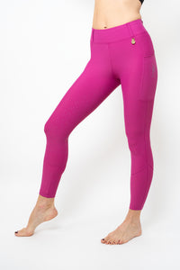 Perforated Cool Tech Pull-On Breeches - Fuchsia