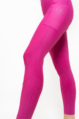 Perforated Cool Tech Pull-On Breeches - Fuchsia