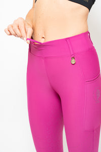 Perforated Cool Tech Pull-On Breeches - Fuchsia