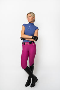 Perforated Cool Tech Pull-On Breeches - Fuchsia