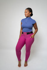 Dragon Rhinestone Full Seat Breeches (Hot Pink)