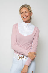 Perforated LS Cool Tech Top (Vintage Rose)