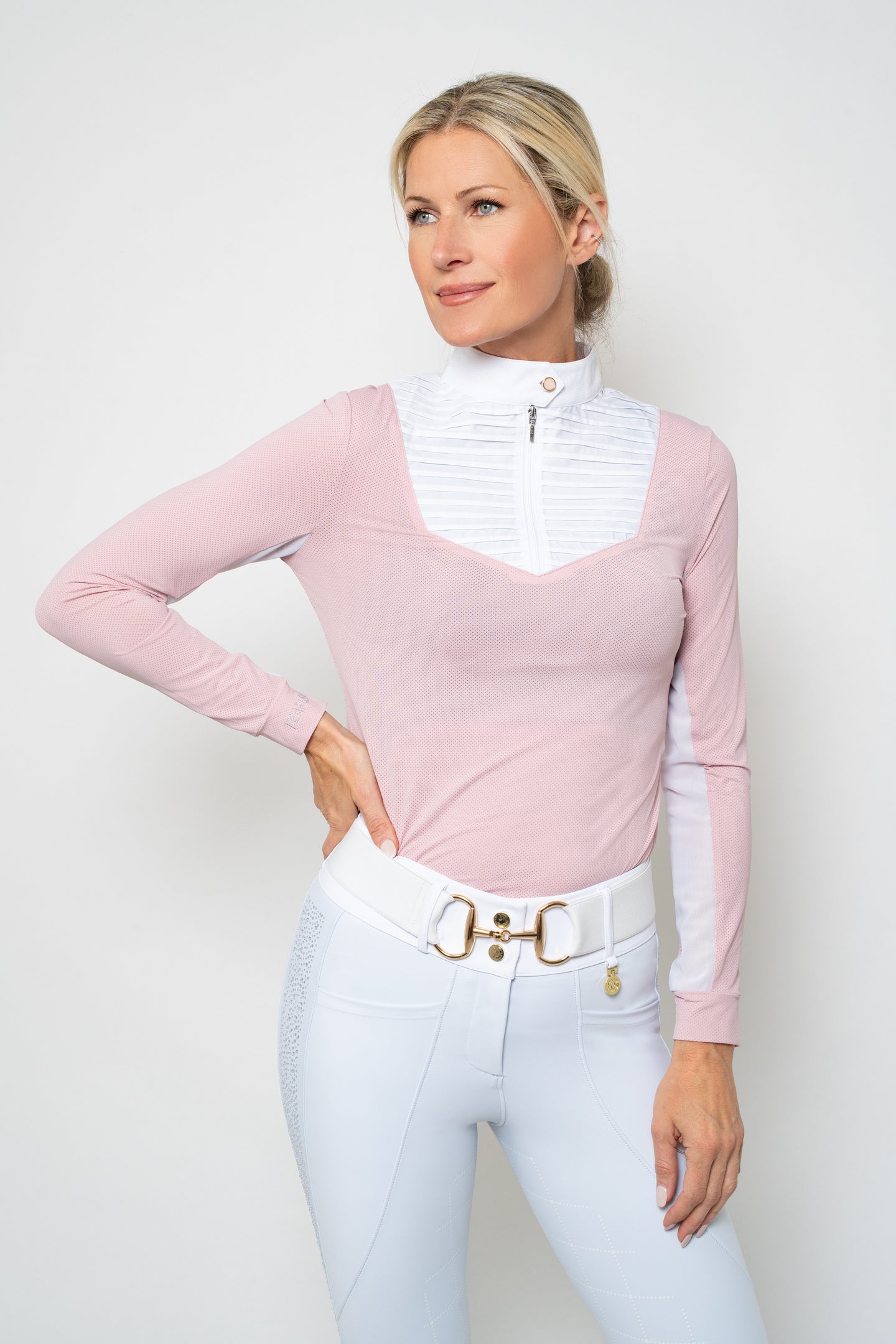 Perforated LS Cool Tech Top (Vintage Rose)