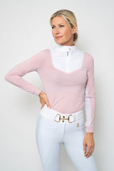 Perforated LS Cool Tech Top (Vintage Rose)