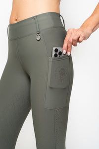 Perforated Cool Tech Pull-On Breeches - Lunar Grey