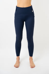 Winter Magic Cozy Double Fleece PULL-ON Full Seat Breeches (True Navy)