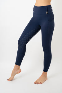 Winter Magic Cozy Double Fleece PULL-ON Full Seat Breeches (True Navy)