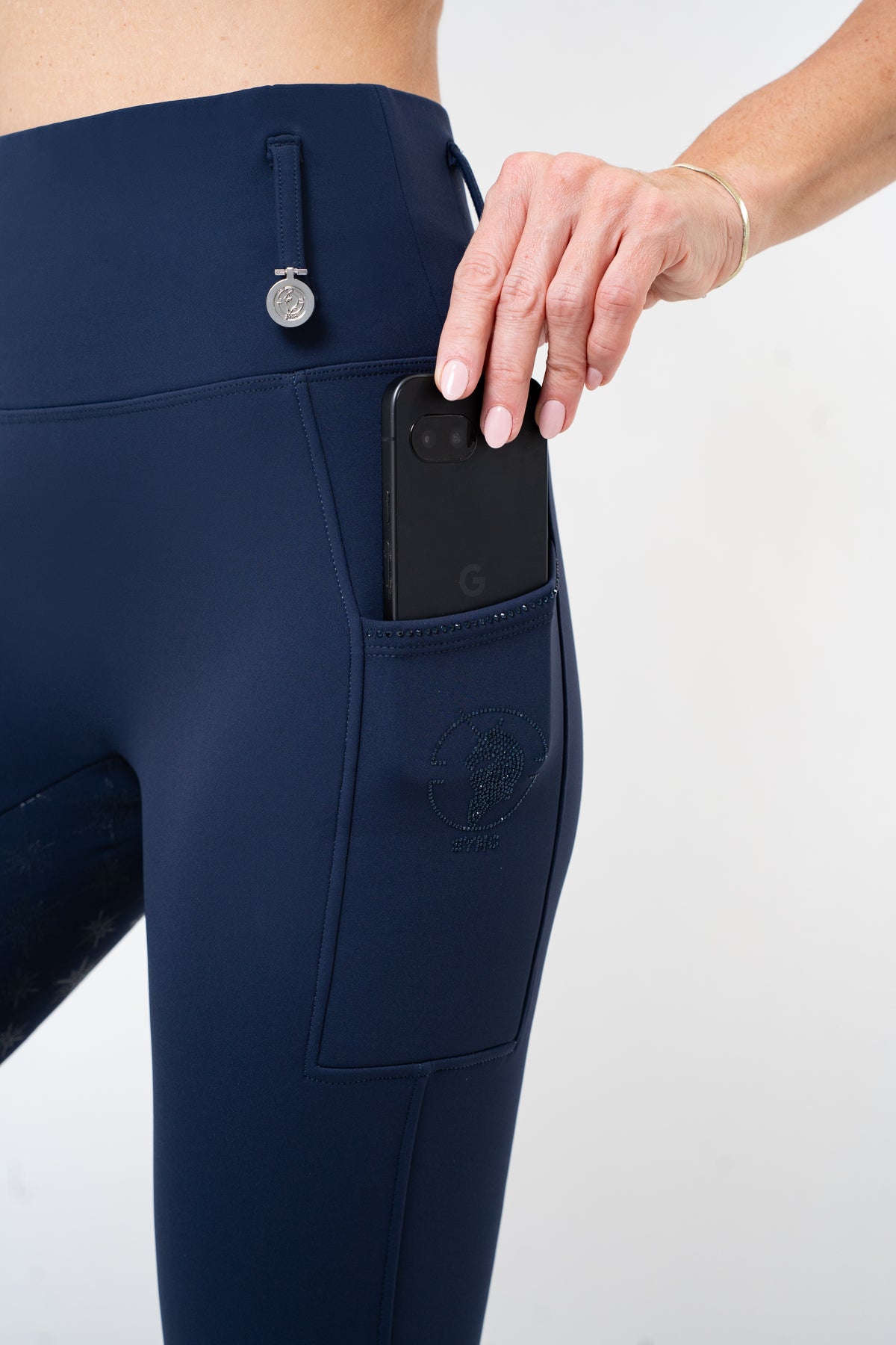Winter Magic Cozy Double Fleece PULL-ON Full Seat Breeches (True Navy)