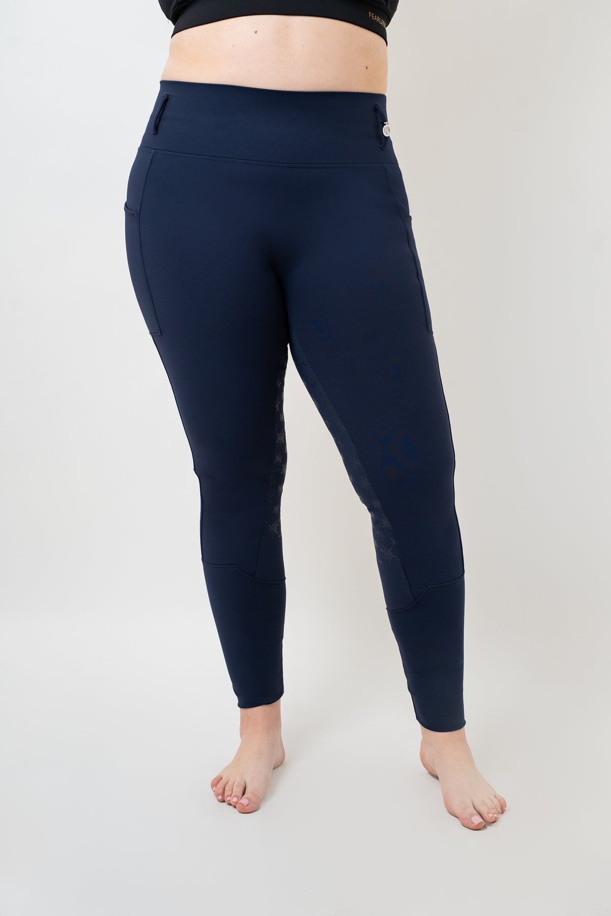 Winter Magic Cozy Double Fleece PULL-ON Full Seat Breeches (True Navy)