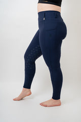 Winter Magic Cozy Double Fleece PULL-ON Full Seat Breeches (True Navy)