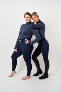 Winter Magic Cozy Double Fleece PULL-ON Full Seat Breeches (True Navy)