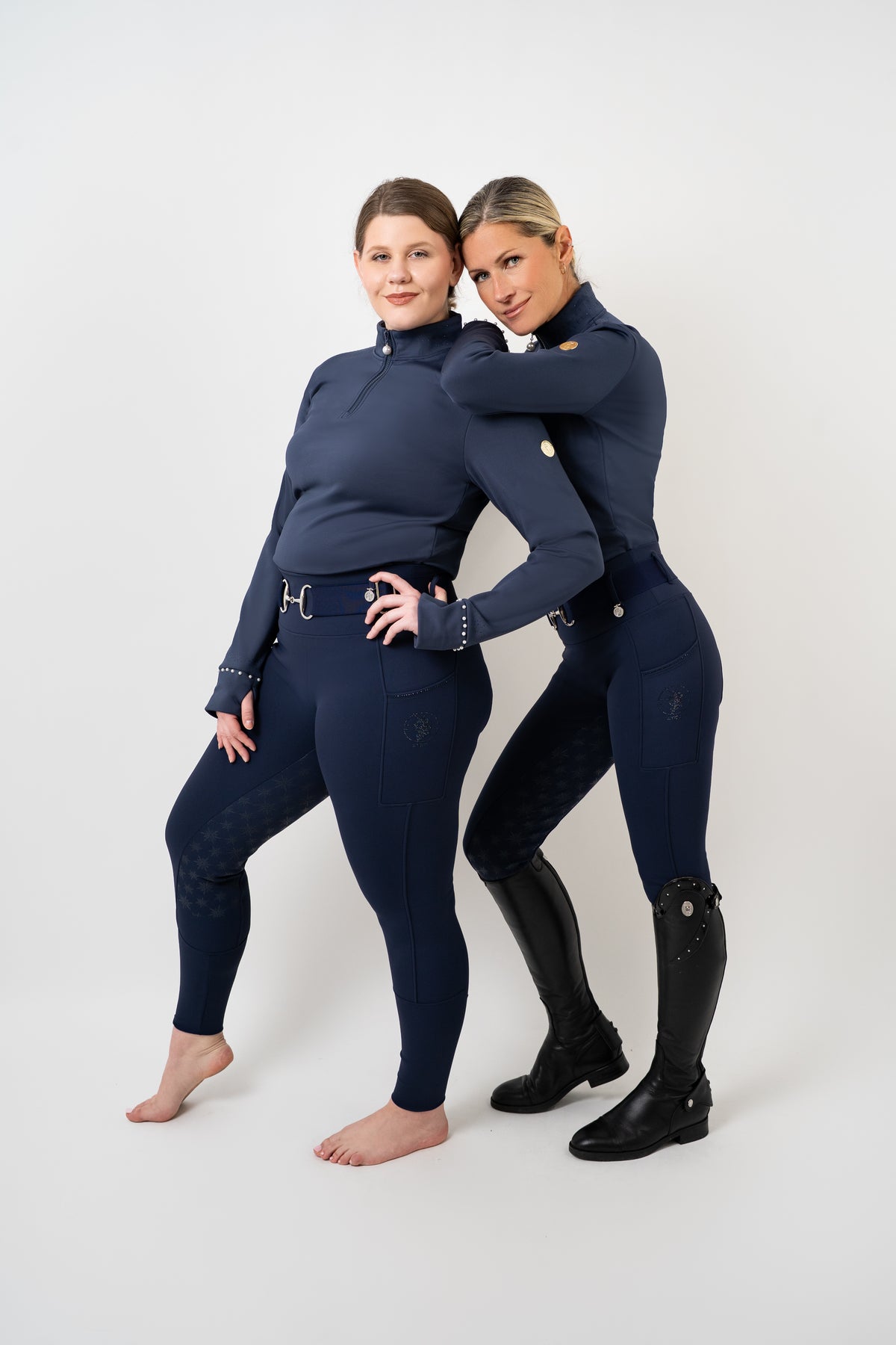 Winter Magic Cozy Double Fleece PULL-ON Full Seat Breeches (True Navy)